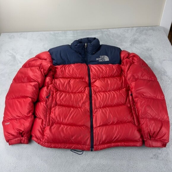 The North Face 700 Fill Red Down Puffer Jacket Men’s Size L - Picture 15 of 16